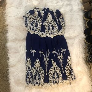 Strapless lace boutique dress